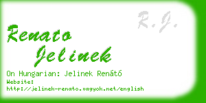 renato jelinek business card