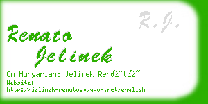 renato jelinek business card